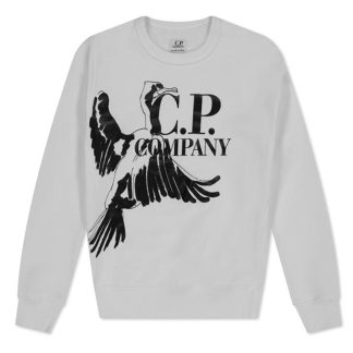 CP Company Boys Bird Logo Sweatshirt Kids White 103  for sale