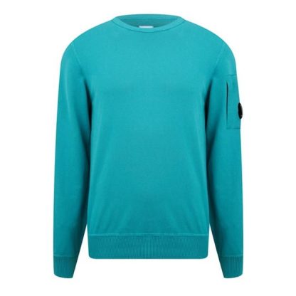 CP Company CP Company Knitwear - Crew Neck Men Knitted Tops Tile Blue 825 for sale