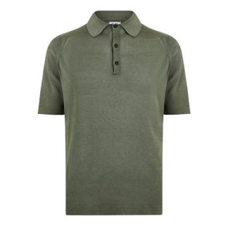 CP Company CP Company Knitwear - Polo Collar Men Agave Green 627  for sale