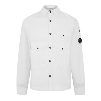 CP Company CP Company Overshirt - Men Overshirts Gauze White 103 for sale