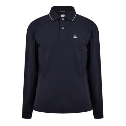 CP Company CP Company Polo - Long Sleeve Men Ttl Eclipse 888  for sale