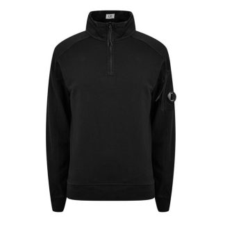 CP Company CP Company Sweatshirts - Polo Collar Men Crew Sweaters Black 999 for sale