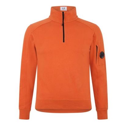 CP Company CP Company Sweatshirts - Polo Collar Men Crew Sweaters Hrvst Pmpkn 439 for sale