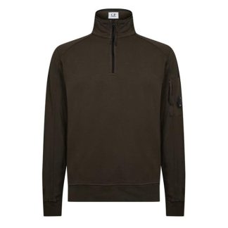 CP Company CP Company Sweatshirts - Polo Collar Men Crew Sweaters Ivy Green 683 for sale