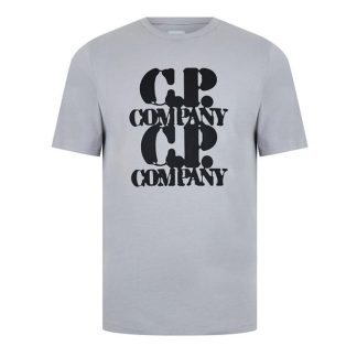 CP Company CP Company T-Shirts - Short Sleeve Men Regular Fit T-Shirts Drizzle Gry 913 for sale