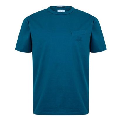 CP Company CP Company T-Shirts - Short Sleeve Men Regular Fit T-Shirts Ink Blue 848 for sale