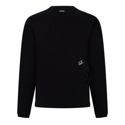 CP Company CP Crew Sweat Sn34 Men Crew Sweaters Black 999 for sale