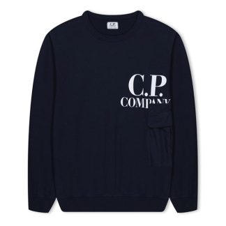 CP Company CP Kids Logo Sweat Jn42 Kids Crew Sweaters Ttl Eclip 41150 for sale