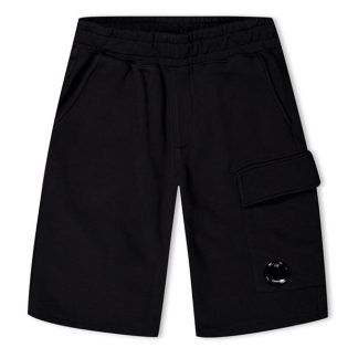 CP Company CP Logo Shorts Jn42 Kids Jersey Shorts Black 60100 for sale