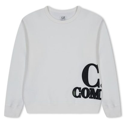 CP Company CP Logo Sweat Jn34 Kids Gauze White 103  for sale