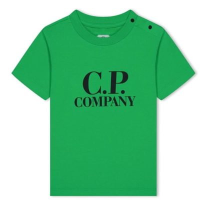 CP Company CP Logo T-Shirt Jn42 Kids Regular Fit T-Shirts Clssc Grn 30354 for sale