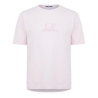 CP Company CP Logo T-Shirt Sn42 Men Regular Fit T-Shirts Hvnly Pink 501 for sale