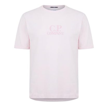 CP Company CP Logo T-Shirt Sn42 Men Regular Fit T-Shirts Hvnly Pink 501 for sale