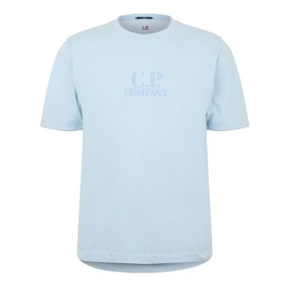 CP Company CP Logo T-Shirt Sn42 Men Regular Fit T-Shirts Starlight 806 for sale