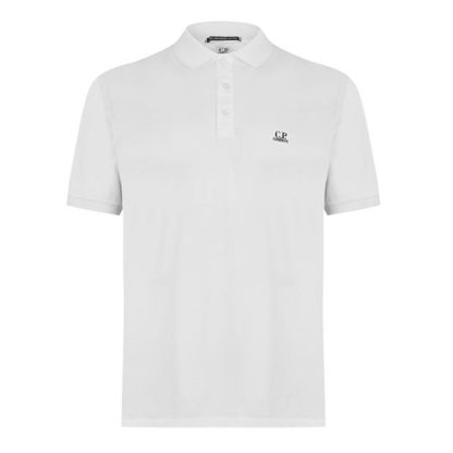 CP Company CP Short Sleeve Polo Men Gauze White 103  for sale