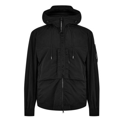 CP Company Chrome-R Hooded Overshirt Men Overshirts Black 999 for sale