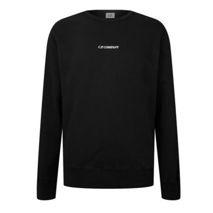 CP Company Crew Sweater Men Crew Sweaters Black 999 for sale