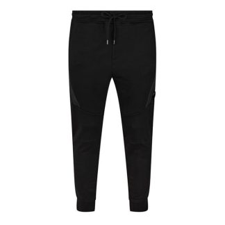 CP Company Fleece Tapered Joggers Men Closed Hem Fleece Jogging Bottoms Black 999 for sale