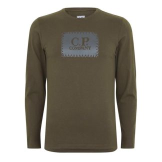 CP Company Long Sleeve Top Men Long Sleeve T-Shirts Brnze Green 648 for sale