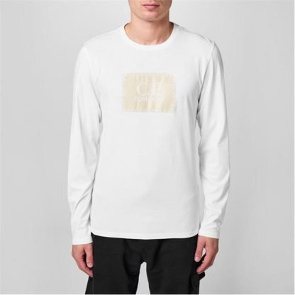 CP Company Long Sleeve Top Men Long Sleeve T-Shirts Gauze White 103 for sale