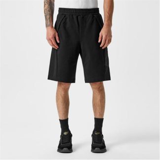 CP Company Metropolis Stretch Fleece Mixed Cargo Shorts Men Black 999  for sale