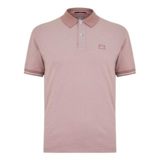 CP Company Piquet Polo Shirt Men Short Sleeve Polos Pale Mauve 509 for sale