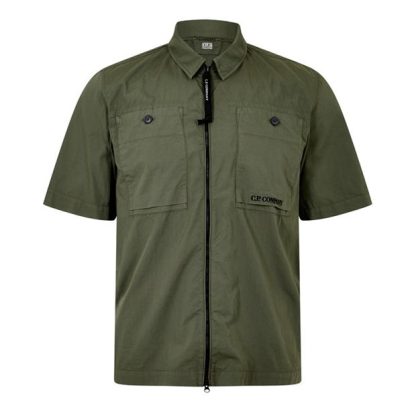 CP Company Ripstop Zipped Overshirt Men Bronze Grn 648  for sale