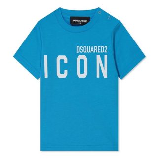 DSQUARED2 Babies Icon T Shirt Kids Regular Fit T-Shirts Blue DQ818 for sale