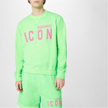 DSQUARED2 Be Cool Icon Sweatshirt Men Green/Pink  for sale