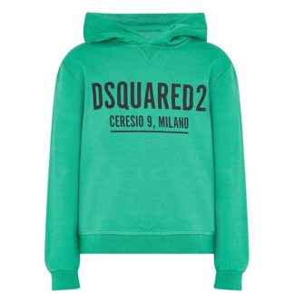 DSQUARED2 Boy'S Ceresio 9 Logo Oth Hoodie Kids OTH Hoodies Green DQ519 for sale