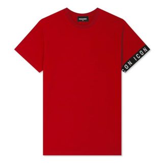 DSQUARED2 Boy'S Icon Arm T Shirt Kids Red Dq405  for sale