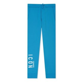 DSQUARED2 Boys Icon Jogging Bottoms Kids Closed Hem Fleece Jogging Bottoms Blue DQ818 for sale