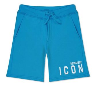 DSQUARED2 Boys Icon Logo Shorts Kids Jersey Shorts Blue DQ818 for sale