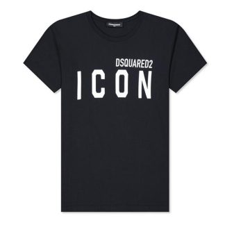 DSQUARED2 Boys Icon T Shirt Kids Regular Fit T-Shirts Black DQ900 for sale