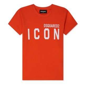 DSQUARED2 Boys Icon T Shirt Kids Regular Fit T-Shirts Red DQ221 for sale