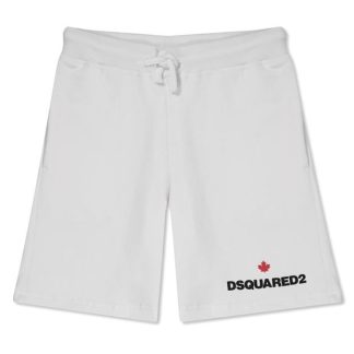 DSQUARED2 Boys Logo Jogger Shorts Kids Jersey Shorts White DQ100 for sale