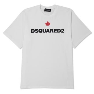 DSQUARED2 Boys Logo Leaf T Shirt Kids White Dq100  for sale