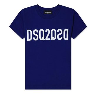 DSQUARED2 Boys Mirror Logo T-Shirt Kids Navy Dq865  for sale