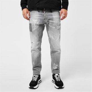 DSQUARED2 Cg Patch Jeans Men Grey  for sale