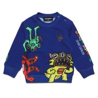 DSQUARED2 DSQ AO Monster Crew In41 Kids Blue Dq870  for sale