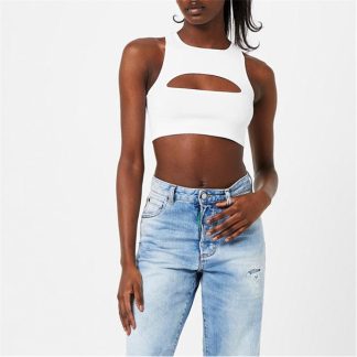 DSQUARED2 DSQ Cut-out Top Ld33 Women White 100  for sale