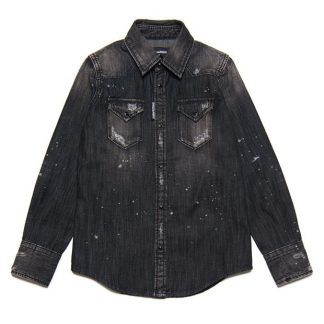 DSQUARED2 DSQ Denim Shirt Jn34 Kids Black Dq02  for sale