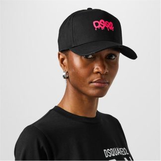 DSQUARED2 DSQ Grf Cap Ld33 Women Black/Pink  for sale