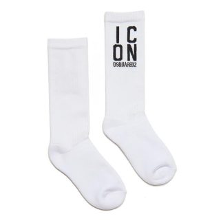 DSQUARED2 DSQ Icon Socks Jn34 Kids White Dq100  for sale