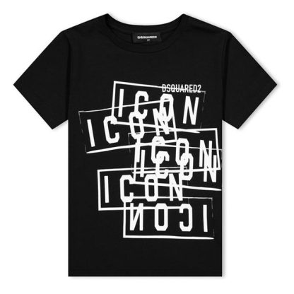 DSQUARED2 DSQ Icon Tee Jn42 Kids Black Dq900  for sale