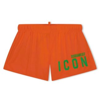 DSQUARED2 DSQ Lgo Swim Shrts Jn42 Kids Swim Shorts Ornge/Gre DQ253 for sale