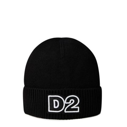 DSQUARED2 DSQ Logo Beanie Jn34 Men Black Dq900  for sale