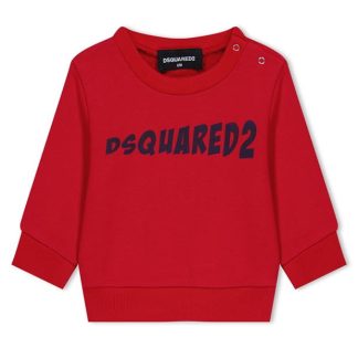 DSQUARED2 DSQ Logo Sweat In34 Kids Crew Sweaters Red DQ411 for sale