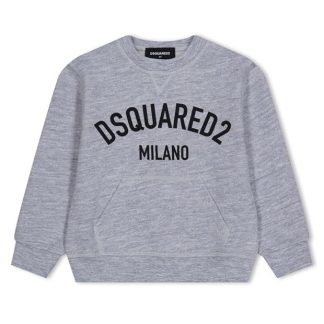 DSQUARED2 DSQ Logo Sweat Jn34 Kids Grey Dq911  for sale