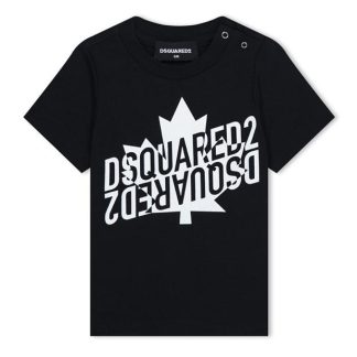 DSQUARED2 DSQ Logo T-Shirt In34 Kids Black Dq900  for sale